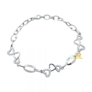 Srebrna narukvica kombinacija različitih simbola