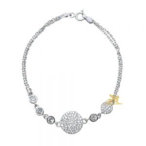 Srebrna narukvica sa cirkonima