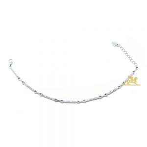 Srebrna narukvica sa znakom beskonačnosti u nizu