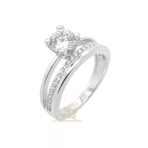 Srebrni prsten sa cirkonima