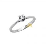 Zlatni 14 karatni prsten sa cirkonom