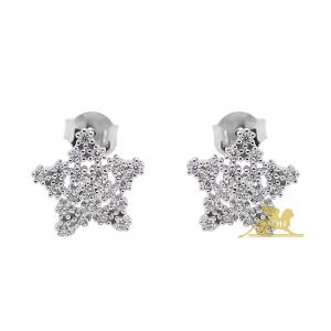 Srebrne minđuše u obliku pahulje