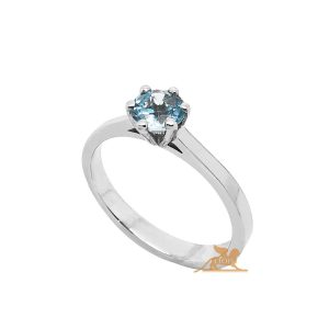 Prsten sa plavim topazom 1,01 ct – ženski elegantni prsten