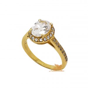 Prsten zlato sa cirkonima