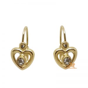 Minđuše - srce sa cirkonom