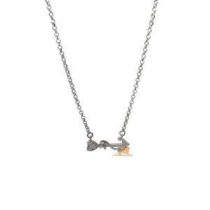 Srebrna ogrlica sa priveskom u obliku sidra