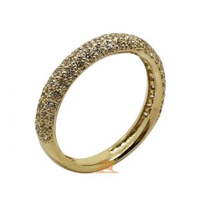 Elegantan zlatni prsten sa cirkonima