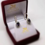 Raskošne minđuše sa crnim cirkonom