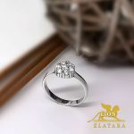 Elegantan zlatni prsten sa cirkonima
