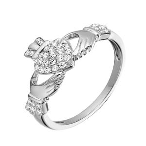 Srebrni Claddagh prsten