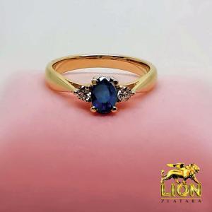 Brilijantski prsten - plavi safir