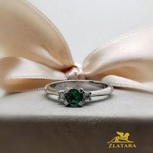 Brilijantski prsten - smaragd