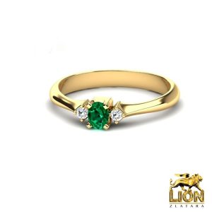 Brilijantski prsten - smaragd