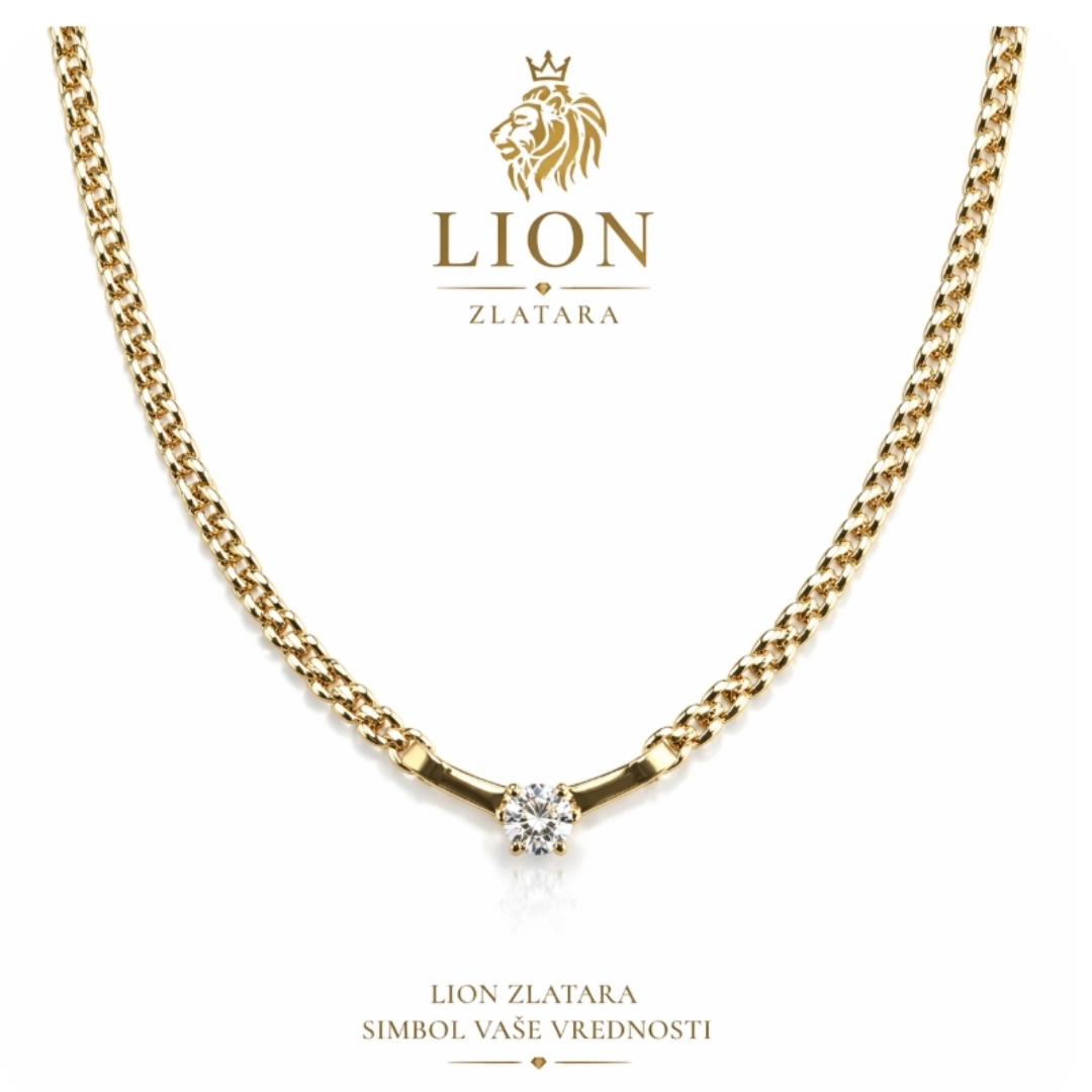 Zlatna ogrlica sa cirkonima