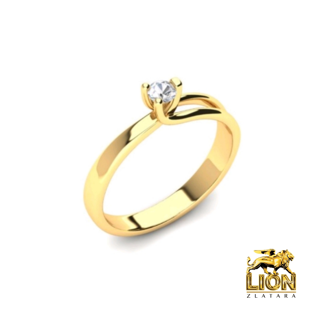 Prsten sa brilijantom 0,09 ct